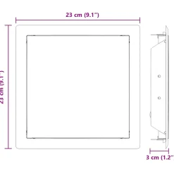 vidaXL Toegangs paneel 2 st Wit 23 x 23 x 3 cm Staal