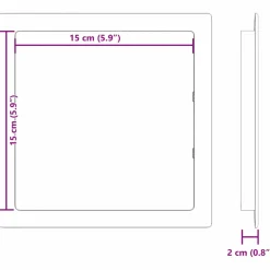 vidaXL Toegangs-panelen 2 st Wit 15 x 15 cm ABS Kunststof