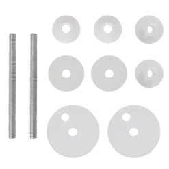 vidaXL Toiletbrillen met deksels 2 st kiezelstenen MDF