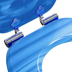 vidaXL Toiletbrillen met soft-close deksel 2 st waterdruppel MDF blauw