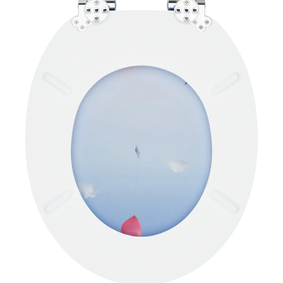 vidaXL Toiletbrillen met soft-close deksel 2 st pinguïn MDF