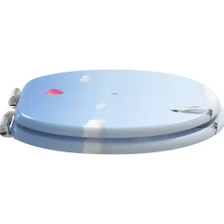 vidaXL Toiletbrillen met soft-close deksel 2 st pinguïn MDF