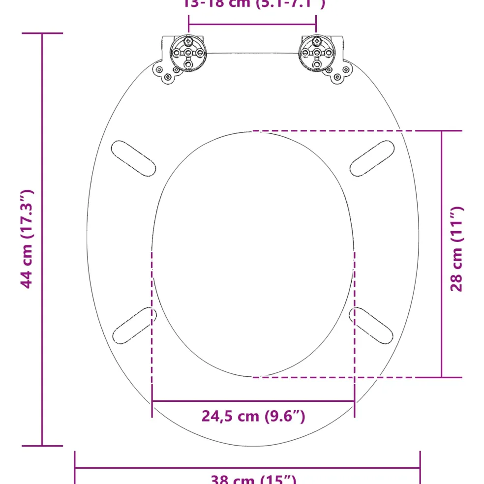 vidaXL Toiletbrillen met soft-close deksel 2 st pinguïn MDF