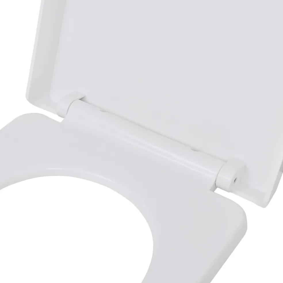 vidaXL Toiletbrillen met soft-close deksels 2 st kunststof wit