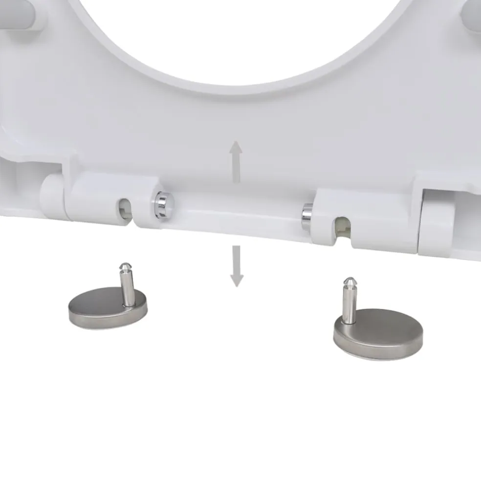 vidaXL Toiletbrillen met soft-close deksels 2 st kunststof wit
