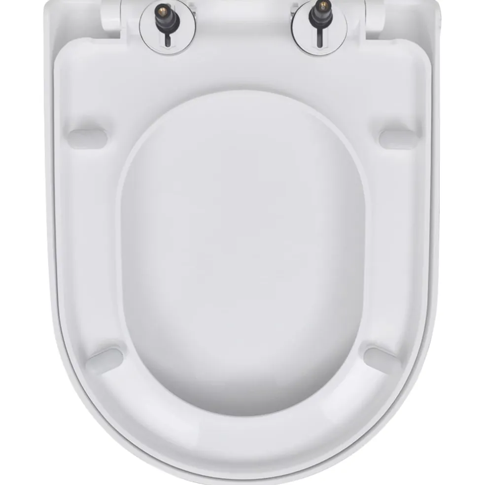 vidaXL Toiletbrillen met soft-close deksels 2 st kunststof wit