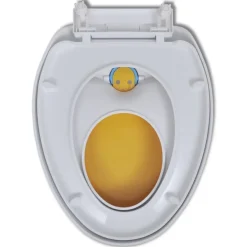 vidaXL Toiletbrillen met soft-close deksels 2 st kunststof wit en geel