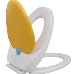 vidaXL Toiletbrillen met soft-close deksels 2 st kunststof wit en geel
