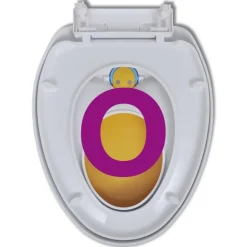 vidaXL Toiletbrillen met soft-close deksels 2 st kunststof wit en geel