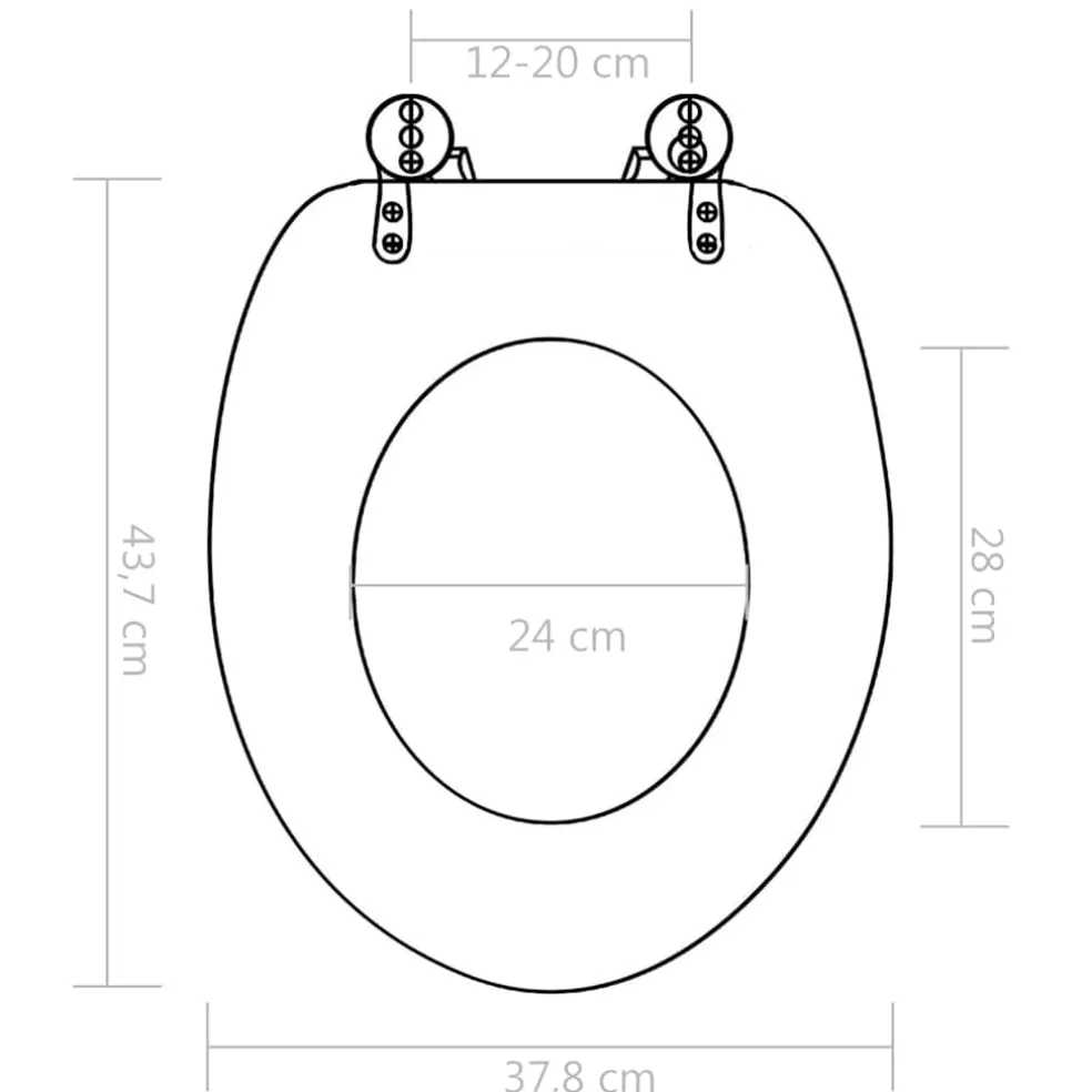 vidaXL Toiletbrillen 2 st met deksels schelpontwerp MDF