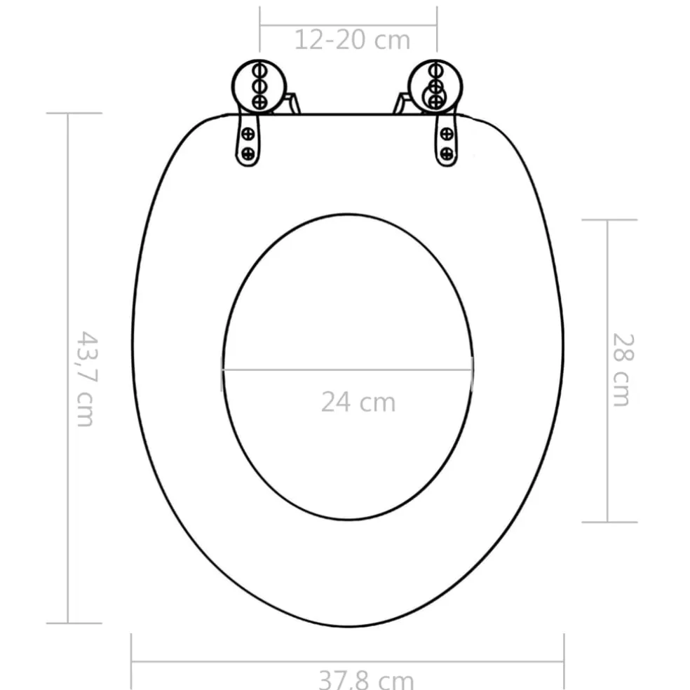 vidaXL Toiletbrillen 2 st met soft-close deksels MDF New York ontwerp