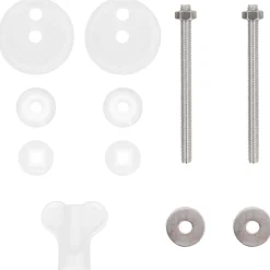 vidaXL Toiletbrillen 2 st met soft-close deksels MDF kiezelontwerp