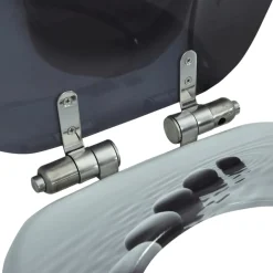 vidaXL Toiletbril met soft-close deksel stenen MDF