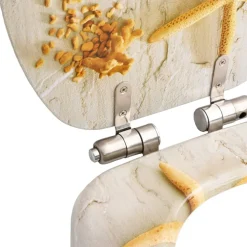 vidaXL Toiletbril met soft-close deksel zeester MDF