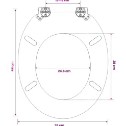 vidaXL Toiletbril simpel ontwerp MDF wit