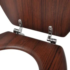 vidaXL Toiletbril simpel ontwerp MDF bruin