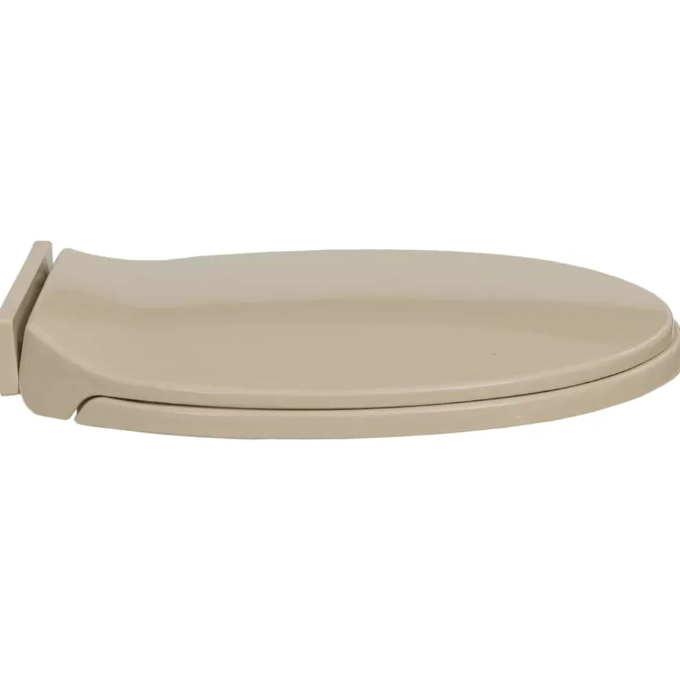 vidaXL Toiletbril soft-close ovaal beige