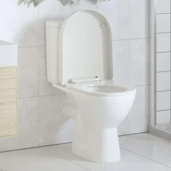 vidaXL Toiletbril soft-close ovaal wit