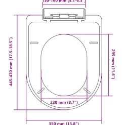 vidaXL Toiletbril soft-close ovaal wit