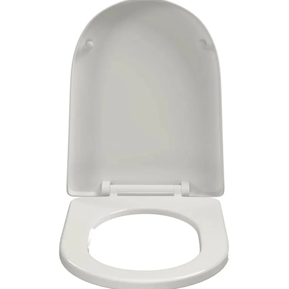 vidaXL Toiletbril soft-close ovaal wit
