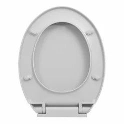 vidaXL Toiletbril soft-close ovaal lichtgrijs