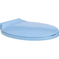 vidaXL Toiletbril soft-close ovaal blauw