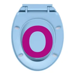 vidaXL Toiletbril soft-close ovaal blauw