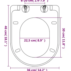 vidaXL Toiletbril soft-close met quick-release ontwerp vierkant wit