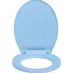 vidaXL Toiletbril soft-close en quick-release ovaal blauw