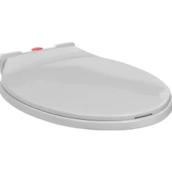 vidaXL Toiletbril soft-close en quick-release ovaal lichtgrijs