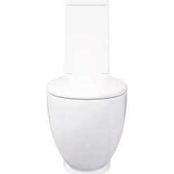 vidaXL Toilet met afvoer achter keramiek wit