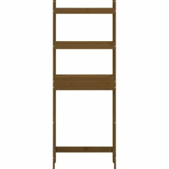 vidaXL Toiletrek 63x26x171 cm massief grenenhout honingbruin