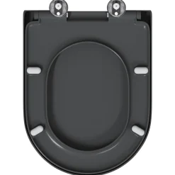 vidaXL Toiletzitting Antraciet 49 x 36 x 4 cm Duroplast