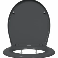 vidaXL Toiletzitting Antraciet 47 x 37 x 4 cm Duroplast