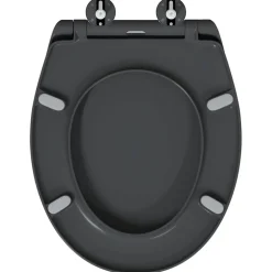 vidaXL Toiletzitting Antraciet 47 x 37 x 4 cm Duroplast