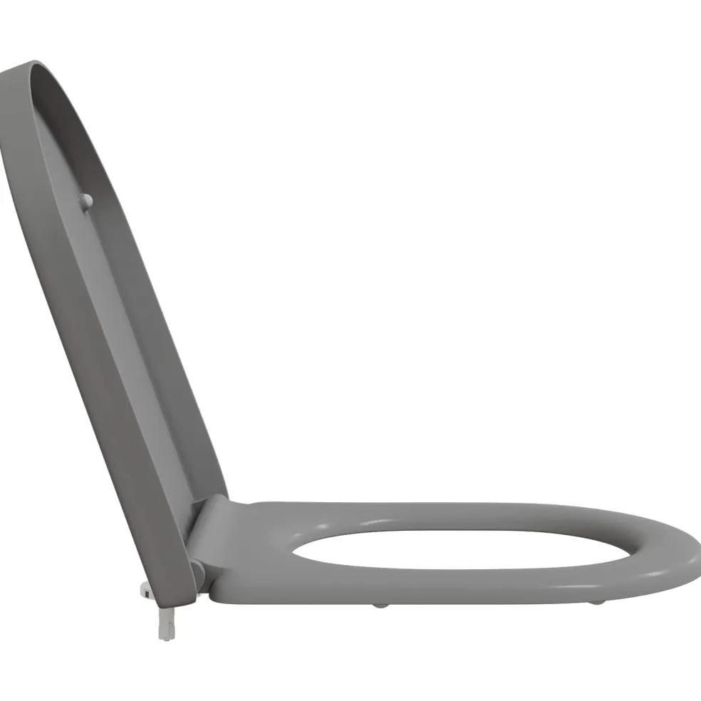vidaXL Toiletzitting Grijs 49 x 36 x 4 cm Duroplast
