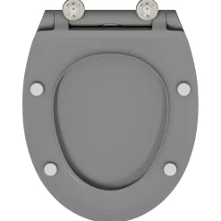 vidaXL Toiletzitting Grijs 45,5 x 37,5 x 3,8 cm Duroplast
