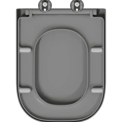 vidaXL Toiletzitting Grijs 47,5 x 35 x 3,6 cm Duroplast