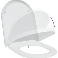 vidaXL Toiletzitting Wit 49 x 36 x 4 cm Duroplast
