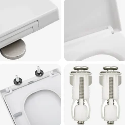 vidaXL Toiletzitting Wit 47,5 x 35 x 3,6 cm Duroplast