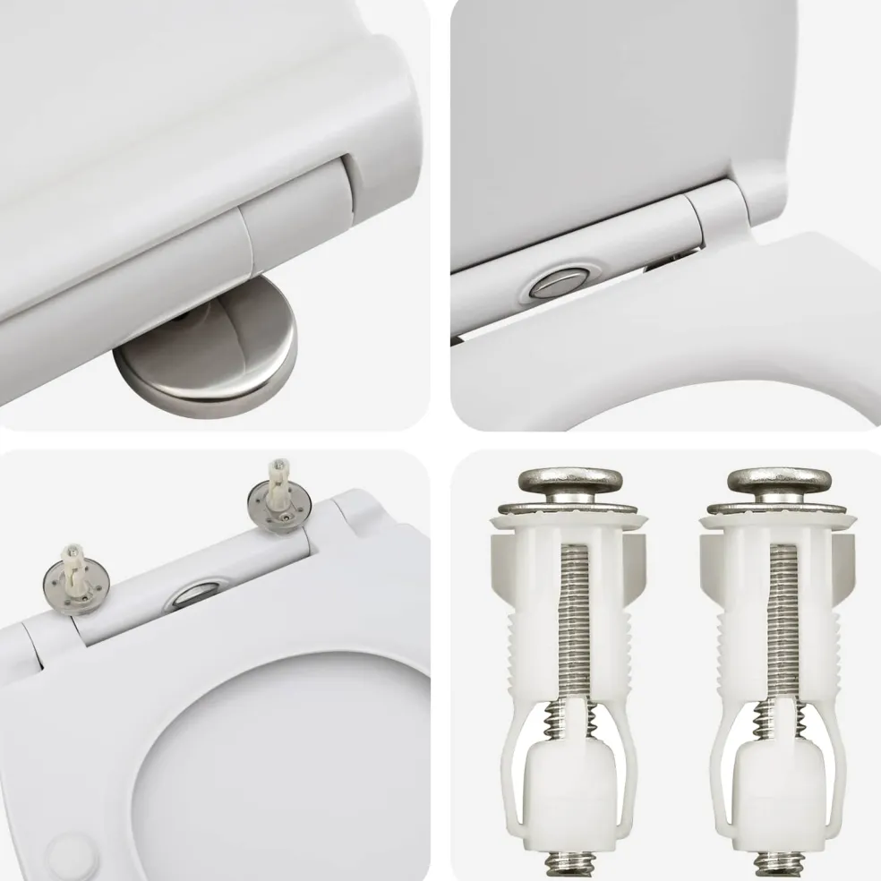 vidaXL Toiletzitting Wit 45,5 x 37,5 x 3,8 cm Duroplast