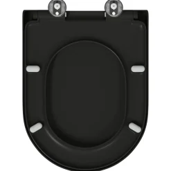 vidaXL Toiletzitting Zwart 49 x 36 x 4 cm Duroplast