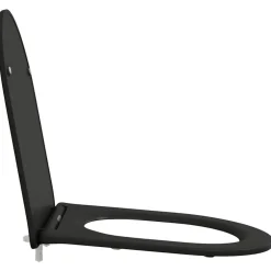 vidaXL Toiletzitting Zwart 47 x 36 x 3,4 cm Duroplast