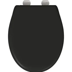 vidaXL Toiletzitting Zwart 47 x 37 x 4 cm Duroplast