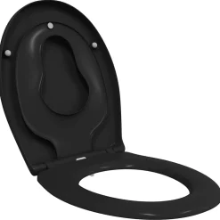 vidaXL Toiletzitting Zwart 47 x 37 x 4 cm Duroplast