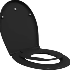 vidaXL Toiletzitting Zwart 47 x 37 x 4 cm Duroplast