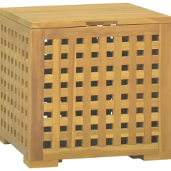 vidaXL Touwkist 40x40x40 cm massief teakhout