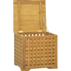 vidaXL Touwkist 40x40x40 cm massief teakhout