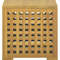vidaXL Touwkist 40x40x40 cm massief teakhout