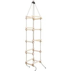 vidaXL Touwladder 200 cm hout